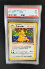 Dragonite 4/62 PSA 7 NM Unlimited Fossil Pokemon Graded Card